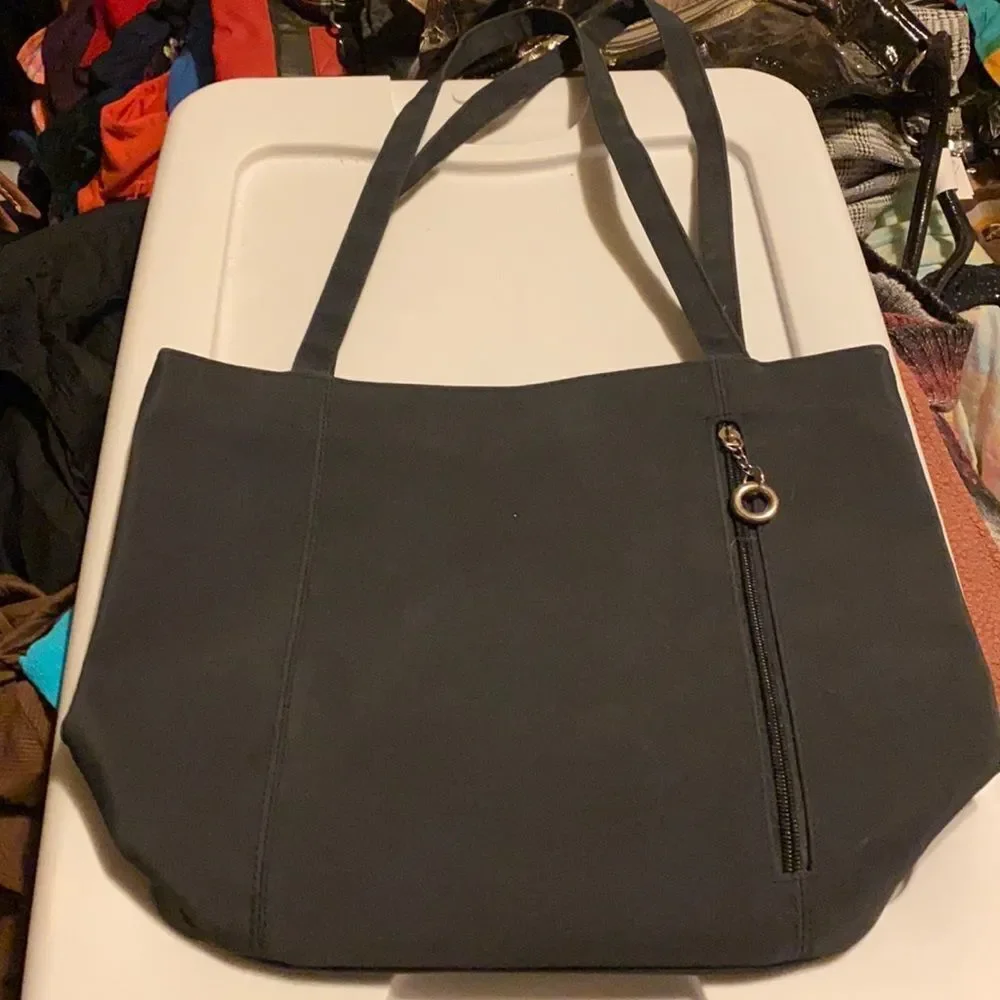 Black Zip up tote